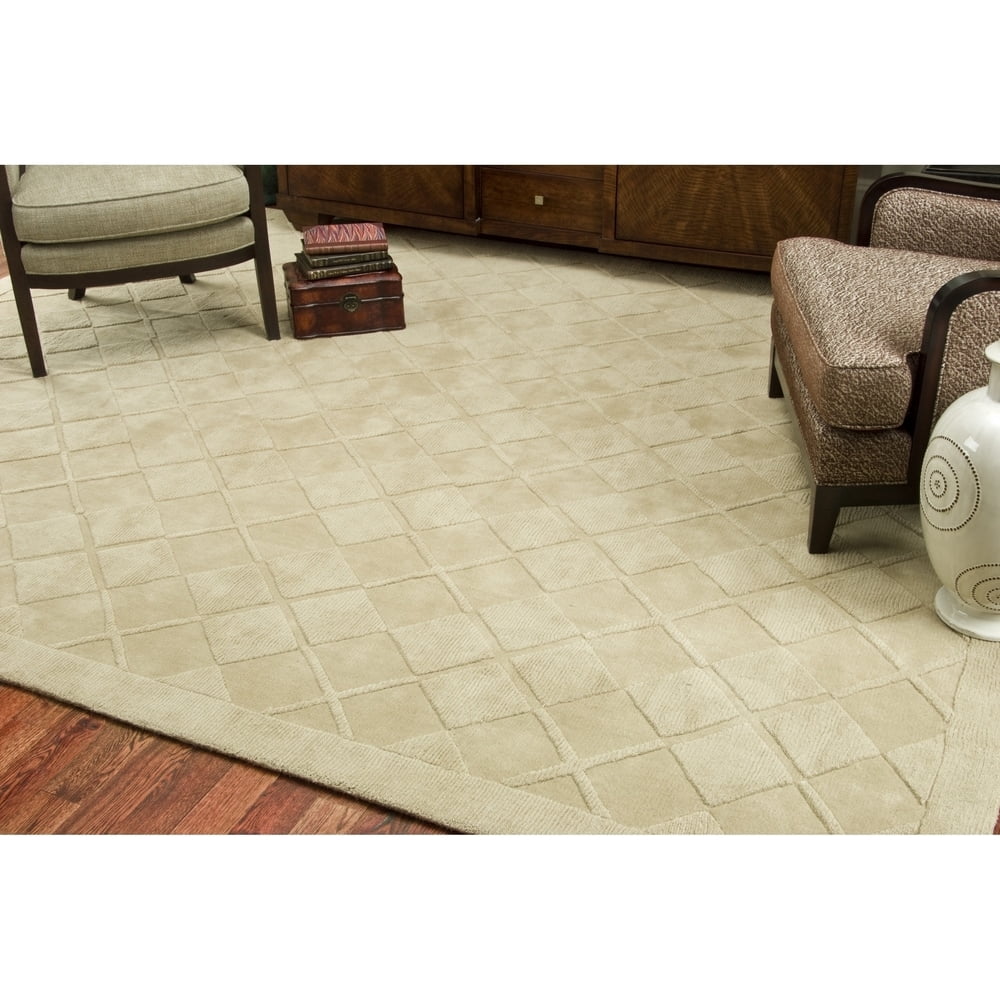 SAFAVIEH Martha Stewart Argyle Geometric Checkered Wool Runner Rug, Ohio Buckeye, 2'3"x8'