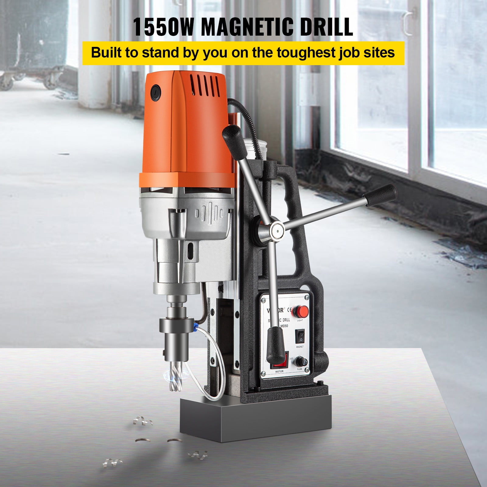 VEVOR Magnetic Drill Press With 13pc 1inch HSS Cutter Kit Md50