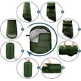thumbnail image 6 of 10 Pack of Bulk Wholesale Cold Weather Hooded Sleeping Bags for Adults, Kids, Homeless, Camping, Indoors & Outdoors - 10 Count Hooded Sleeping Bags in Forest Green -  71"L x 30"W, 6 of 7