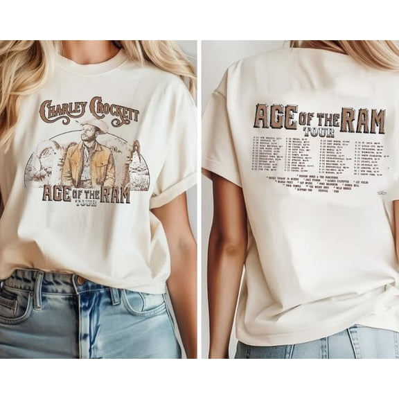 Charley Crockett Age Of The Ram Tour 2026 North America Schedule Dates T-Shirt Sizes S-5XL Goldengate