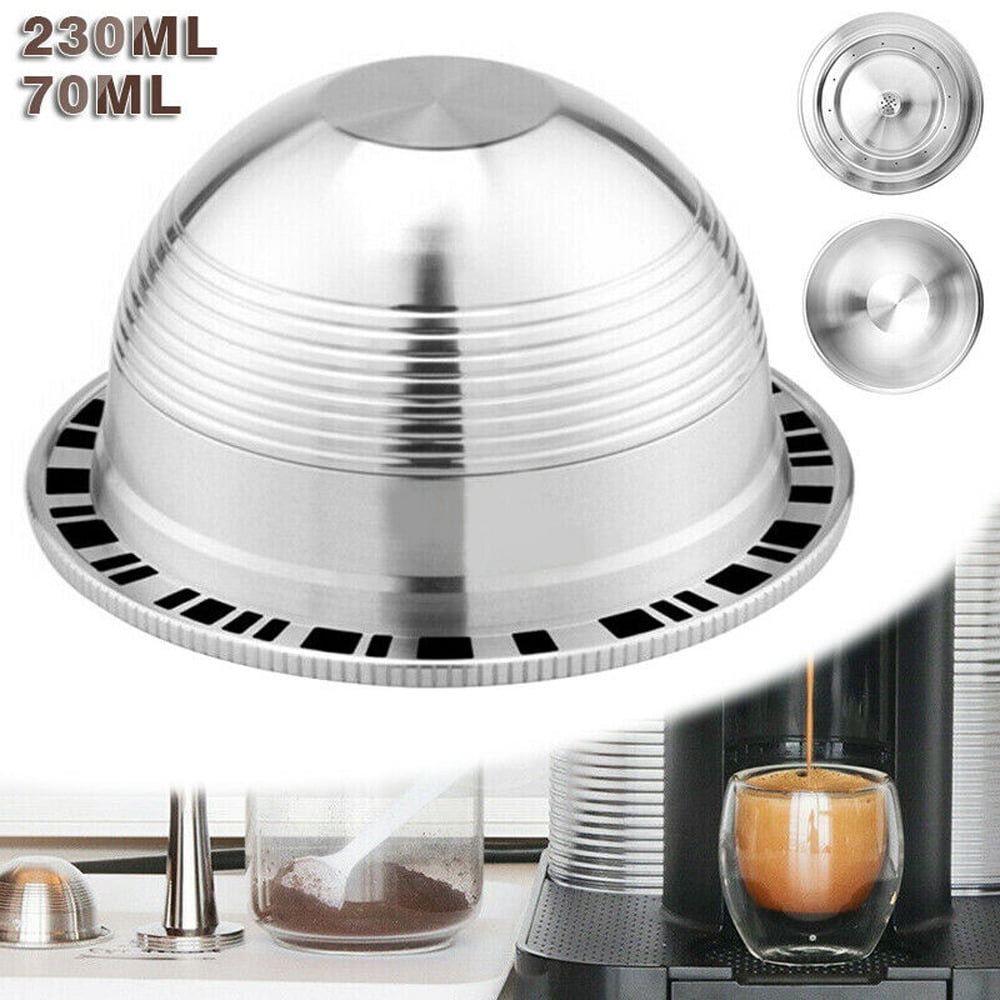70ML Vertuo Coffee Filters For Nespresso GCA1 & Delonghi ENV135 Refillable Stainless Steel Coffee Capsule Pod - Walmart.com