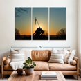 thumbnail image 2 of Elephant Stock Marine Corps Memorial Silhouette Wall Art - Horizontal Multi Panel Canvas - Living Room Wall Decor - Architecture Multi Panel - Black And Brown Decor - 65" x 42", 2 of 8