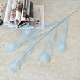 thumbnail image 3 of Coofit 2PCS Artificial Flower Lifelike Peacock Tail Fake Plant Fake Flower for Wedding, 3 of 6