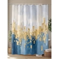 thumbnail image 4 of Abstract Modern Art Shower Curtain, Blue Yellow Street Art Waterproof Shower Curtain Set with 12 Hooks Lightweight Washable Fabric Shower Curtains for Bathroom 72x78 Inches, 4 of 6