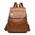 thumbnail image 6 of Women's Large Capacity Soft Leather Backpack - Stylish Travel Backpack, 6 of 18