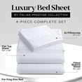thumbnail image 2 of Striped Bed Sheet Set 1800 Luxury Soft Microfiber Deep Pocket 3-Piece Bedding Set - Wrinkle, Stain, Fade Resistant - White King, 2 of 4