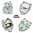 thumbnail image 5 of FORMRS Mini Backpack Purse for Women Travel Daypack Casual Shoulder Bag, Green Strawberry, 5 of 7