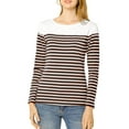 thumbnail image 5 of Unique Bargains T-Shirt à Manches Longues Couleur Contrastante Junior, 5 of 5