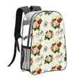 thumbnail image 3 of Susaid Vintage Bike Flower Butterfly Print Clear Backpack See Through Transparent Plastic Clear Bookbags for School, College, Stadium,Work, 3 of 7
