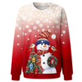 thumbnail image 4 of Christmas Women Sweatshirts Cute Cartoon Snowman Graphic Long Sleeve Crew Neck Pullover Shirts Xmas Party Fall Clothes, 4 of 4