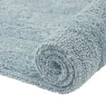 thumbnail image 4 of Better Trends Bathroom Rugs 3 Piece Set 100% Cotton Bath Rug Soft Water Absorbent Reversible, Machine Washable for Bathroom Decor U Shap Toilet Base Contour Mat Blue Lux Collection, 4 of 4