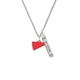 thumbnail image 2 of Delight Jewelry Acrylic 3/4" Red Megaphone Silvertone Always My Sister Bar Charm Necklace, 23", 2 of 4