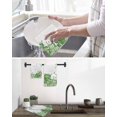 thumbnail image 5 of St. Patrick's Kitchen Dish Towels for Drying Dishes Set of 2, Lucky Shamrock Green Eucalyptus Floral Plants Waffle Weave Microfiber Hand Tea Bathroom Towels Quick Dry & Absorbent Towel 12x12, 5 of 7