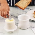 thumbnail image 2 of Radicaln Marble Butter Keeper With Lid 4 inches White Handmade Stone Butter Dish for Gifts and Kitchen Counter Décor, French Butter Crock With Water and Butter Container, Spreadable Butter Holder, 2 of 7