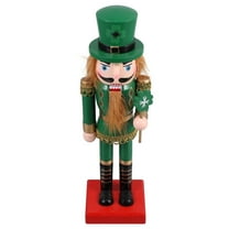 KAKOWELY Nutcracker Soldier Shape Wooden Craft Green 25.5x7.5x6.5in Showcase Decor 1Set
