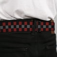 thumbnail image 4 of Buckle-Down Belt, Seatbelt Buckle Belt, Checker Black Gray Red, 34 to 52 Inches, 4 of 9