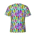 thumbnail image 6 of Vsdgher Graffiti Pineapples Print Men's Dry Fit Mesh Athletic Shirts Moisture Wicking Tennis T-Shirt Tops, 6 of 9