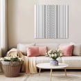 thumbnail image 5 of Black White Striped Wall Art Painting on Canvas, Modern Farmhouse Geometric Canvas Art Home Prints Wall Art Framed Modern Artwork for Living Room Bedroom Wall Decor 12x12in, 5 of 8