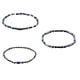 thumbnail image 1 of 3 piezas hematita piedra magnética tobillo cadena polígono rebordear tobillera cadena de pie joyería para mujeres hombres, 1 of 4