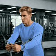 thumbnail image 3 of ZBORIBER Men's Quick Dry UPF 50+ UV Sun Protection Moisture Wicking Long Sleeve T-Shirt for Casual Workout,Sizes S-3XL,Highlighter Chambray, 3 of 9