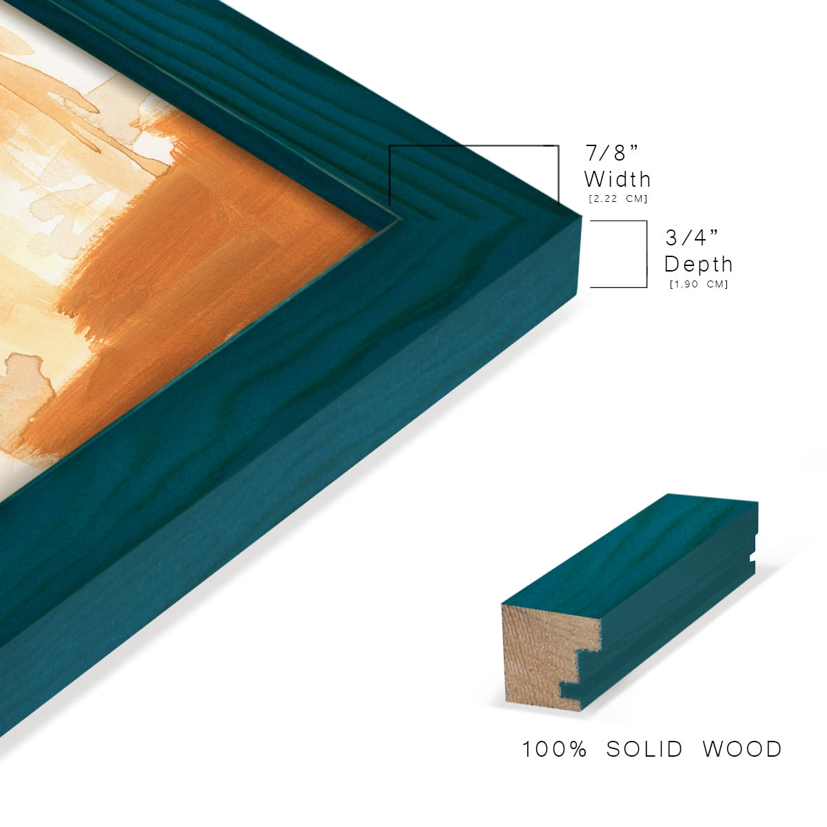 Seria IV - Framed Print w/glass - Ocean Blue