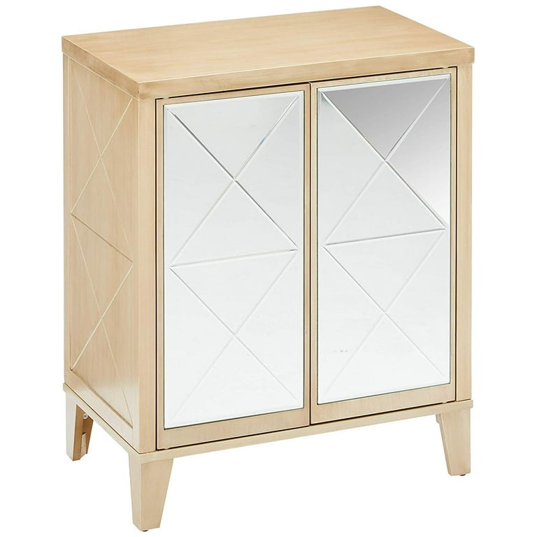 Caleb 2 Door Entryway Accent Console Cabinet Antique White Wood