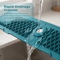 thumbnail image 5 of Unique Bargains Faucet Mat for Kitchen Sink Splash Guard Sink Area Mat Green, 5 of 7
