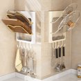 thumbnail image 1 of Vaidha Pot Cover Rack Wall Mounted Hole Kitchen Storage Rack Multifunctional Household Storage Rack Cutting Board Rack Multi-layer Cutting Board Rack, 1 of 4