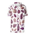 thumbnail image 5 of Gamivast Hawaiian Shirts for Women Fashion Print Summer Tops Floral Tropic Print V Neck T-Shirt Short Sleeve Button Up Tops Soft Cool Beach Shirts Purple L Camisas Para Mujer, 5 of 5