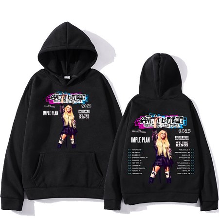 FEMBOY Avril Lavigne Greatest Hits Tour 2025 Hoodies Rock Aesthetic Sweatshirt Unisex Trends Pullovers High Street Loose Hoody