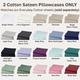 thumbnail image 7 of California Design Den Queen Size Pillow Cases 100% Cotton, Set of 2 - Soft Sateen, Fits Standard & Queen Pillows - Buttery Yellow, 7 of 7