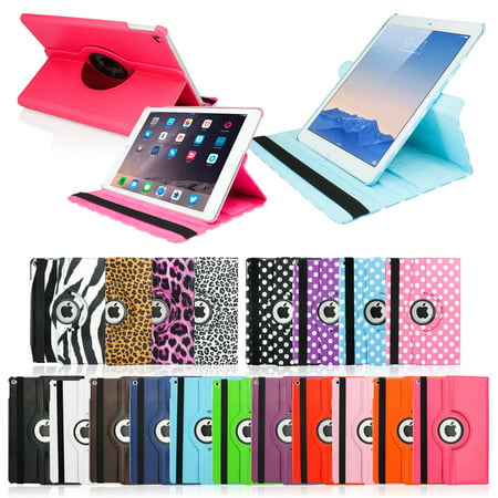 2014 apple ipad air 2 360 degree rotating stand smart cover pu leather swivel (Best Leather Ipad Case)