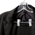 thumbnail image 2 of NAHANCO #500RC 17" Clear Heavy Weight Plastic Suit Hangers with Metal Clips (Pack of 100), 2 of 6