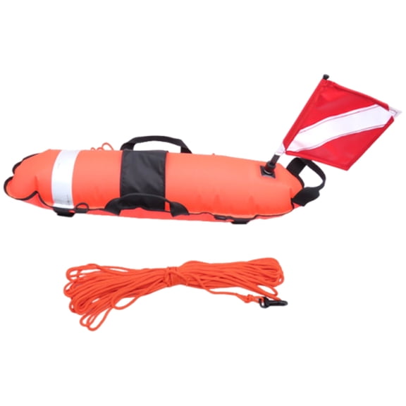 YIEMEEN Dives Marker Buoys Scubas Diving Surfaces Marker Signal Float With Flag And Rope for Freediving Snorkeling Easy to Use
