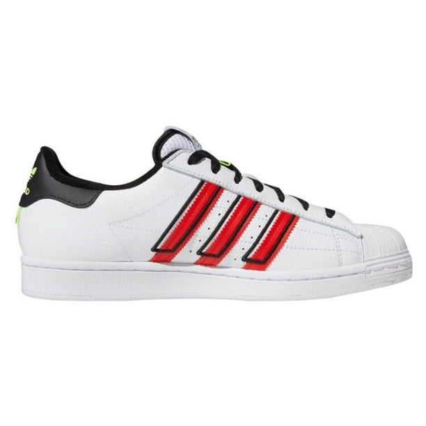 Tenis Adidas Superstar Blanco con Lineas Rojas GX6026 | Walmart en lnea