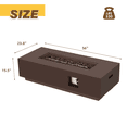 thumbnail image 3 of AVAWING 56" Patio Propane & 50,000 BTU Rectangle Concrete Fire Pit Table, Auto-Ignition, Brown, 3 of 7