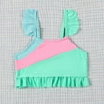 thumbnail image 6 of Zshosam Baby Girl Bikini Girls Swimsuit 2 Piece Girls Tankini Swimsuit Drawstring Printed Swim Shorts Girl Bathing Suit Size 2T 3T,(Light Green 2-3 Years), 6 of 8