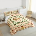 thumbnail image 3 of jejeloiu Gold Christmas Bell Queen Comforter Set,Cute Bow Bowtie Bedding Sets,Red Xmas Berry Bedding Comforter Set For Children,Super Cozy Room Decor Reversible,3pcs, 3 of 8