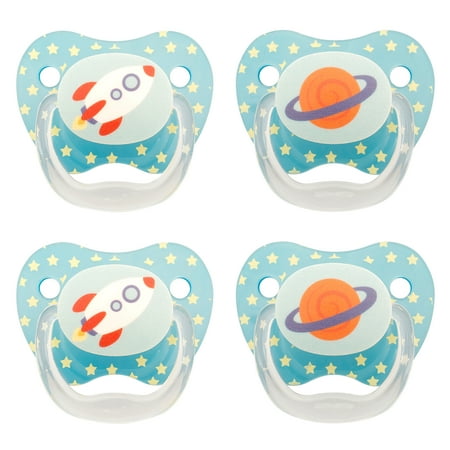 PV Classic PACIFIERS Stage 1, Explore Blue, 4-Pack