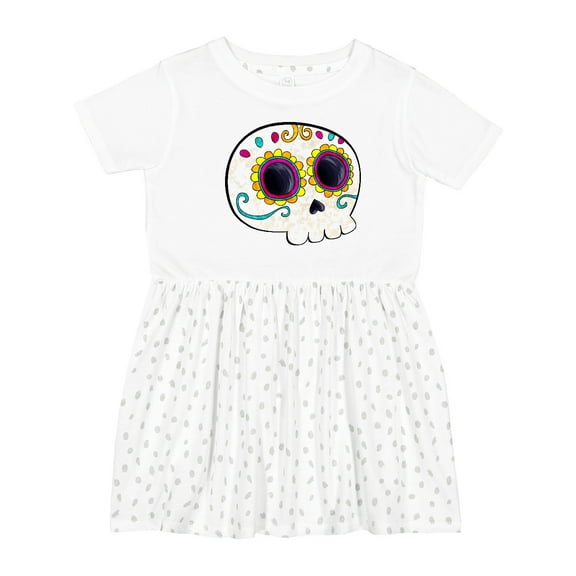 Inktastic Cute Sugar Skull for Day of the Dead Girls Toddler Dress