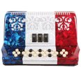 thumbnail image 3 of Rossetti 34 Button Accordion 12 Bass 3 Switches FBE USA Flag, 3 of 4