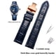 thumbnail image 3 of Correa de piel de vacuno de color azul y acero inoxidable para reloj Citizen Rossini 517793 de 14, 16, 18, 19, 20 mm, 21 mm, 22 mm y 23 mm, 3 of 5