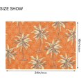 thumbnail image 3 of Dreamtimes Orange Palm Tree Hawaiian Bathroom Rug Set 2PCS Ultra Soft Bath Rugs, Non Slip Absorbent Shaggy Bath Mat Set with U-Shaped Toilet Mat (23.6"x15.7"+17.3"x13.4"), 3 of 6