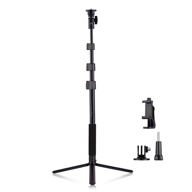 Stick 54-inch Extendable Selfie Stick Tripod Stand Aluminum Alloy with Detachable Desktop Tripod Phone Holder Sports Camera Mount Adapter Remote Shutter Compatible with and