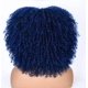 thumbnail image 4 of (Azul oscuro) Peluca rizada de mujer negra de 14", pelo negro corto, pelo extraño, peluca sintética resistente al calor, 4 of 5