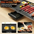 thumbnail image 3 of ARLIME 35" Extra Large Electric Griddle, Nonstick Countertop BBQ Grill with Adjustable Temperature, Thermostats and Drip Tray, Teppanyaki Grill for Indoor & Outdoor, 3 of 19