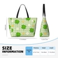thumbnail image 2 of Yiaed St Patrick's Day11 Print Large Capacity Beach Travel Bag - Waterproof Zipper Vacation Tote for Sandproof Storage, and Camping, 2 of 5