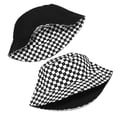 thumbnail image 4 of XYIYI Lindo sombrero de cubo para playa, sombreros de pescador para mujer, reversible de doble cara, 4 of 5
