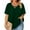 Army Green, variant on Ayolanni Short Sleeve Womens Plus Blouses Plus Size Khaki V-Neck Solid T-Shirts Summer Blouses for Ladies 4x