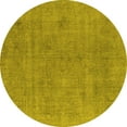 thumbnail image 1 of Ahgly Company Indoor Round Oriental Yellow Industrial Area Rugs, 7' Round, 1 of 4